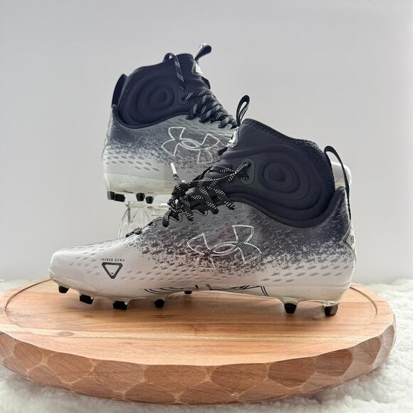 Under Armour Spotlight Lux MC‎ 2.0 football cleats Sz 13 Black White New main image 9